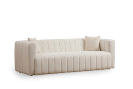 Atelier Del Sofa Sofá de 3 Plazas Crema Poliéster